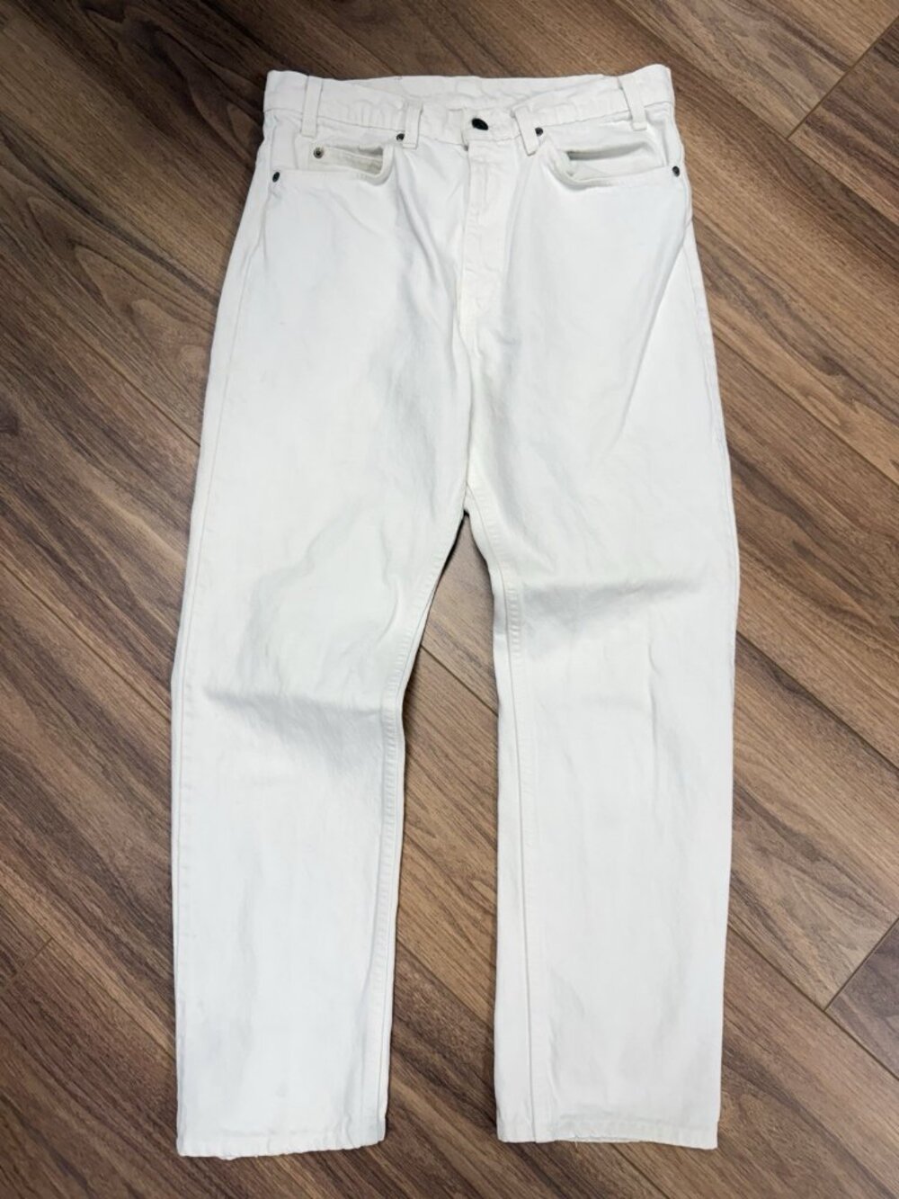 Vintage Levi's Orange Tab Denim Jeans Ivory White Mens 31x28 Made in USA